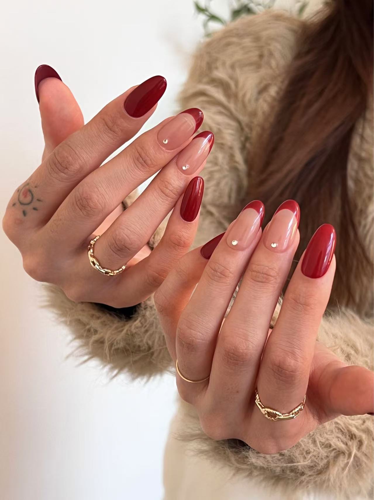 Nail Clearance Acrylic Handmade Reusable Press On Nails Red Collection