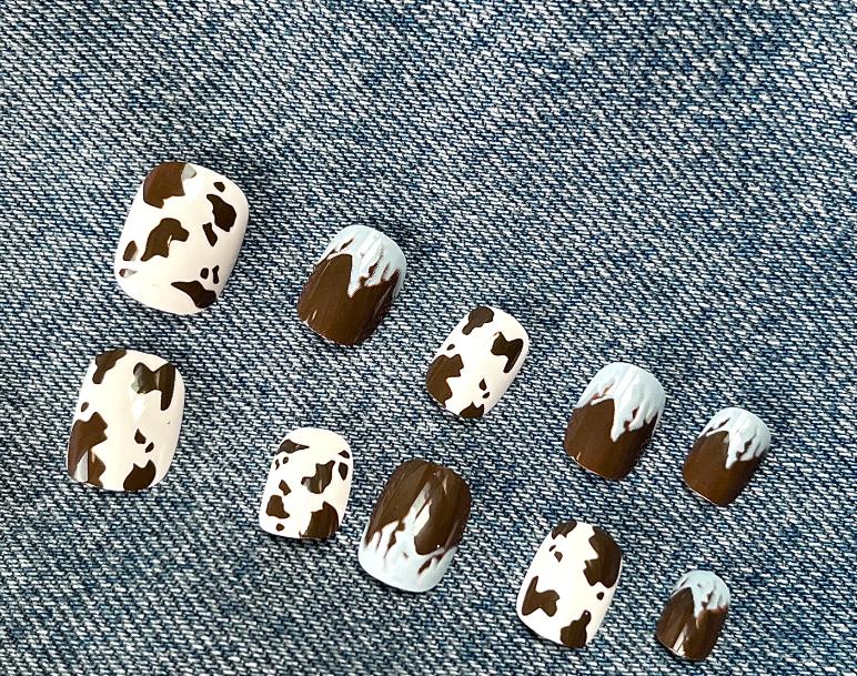 Nail Clearance Short Press on False Nails 24PCS Vacations Gift For Her