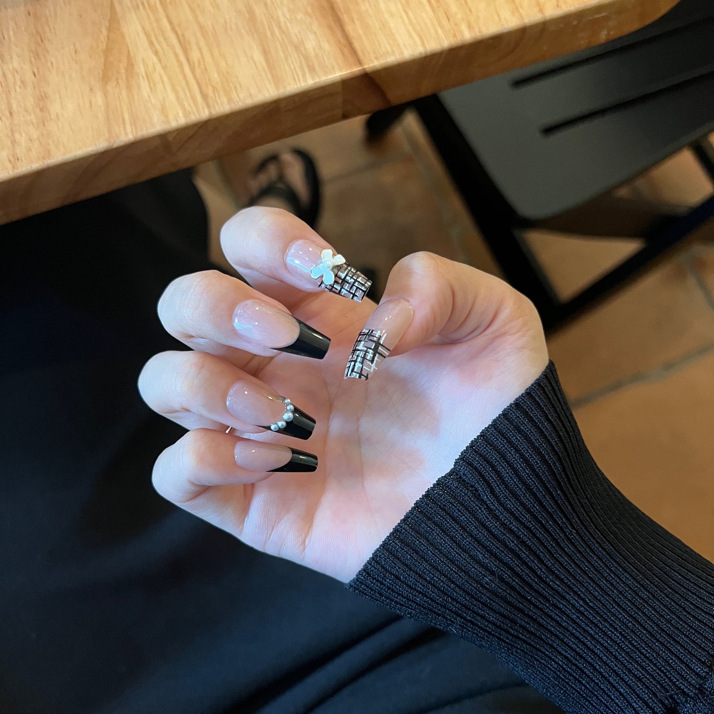 Nail Clearance Long Press on False Nails 24PCS Wedding Ceremony Spring Vacations Gift For Her