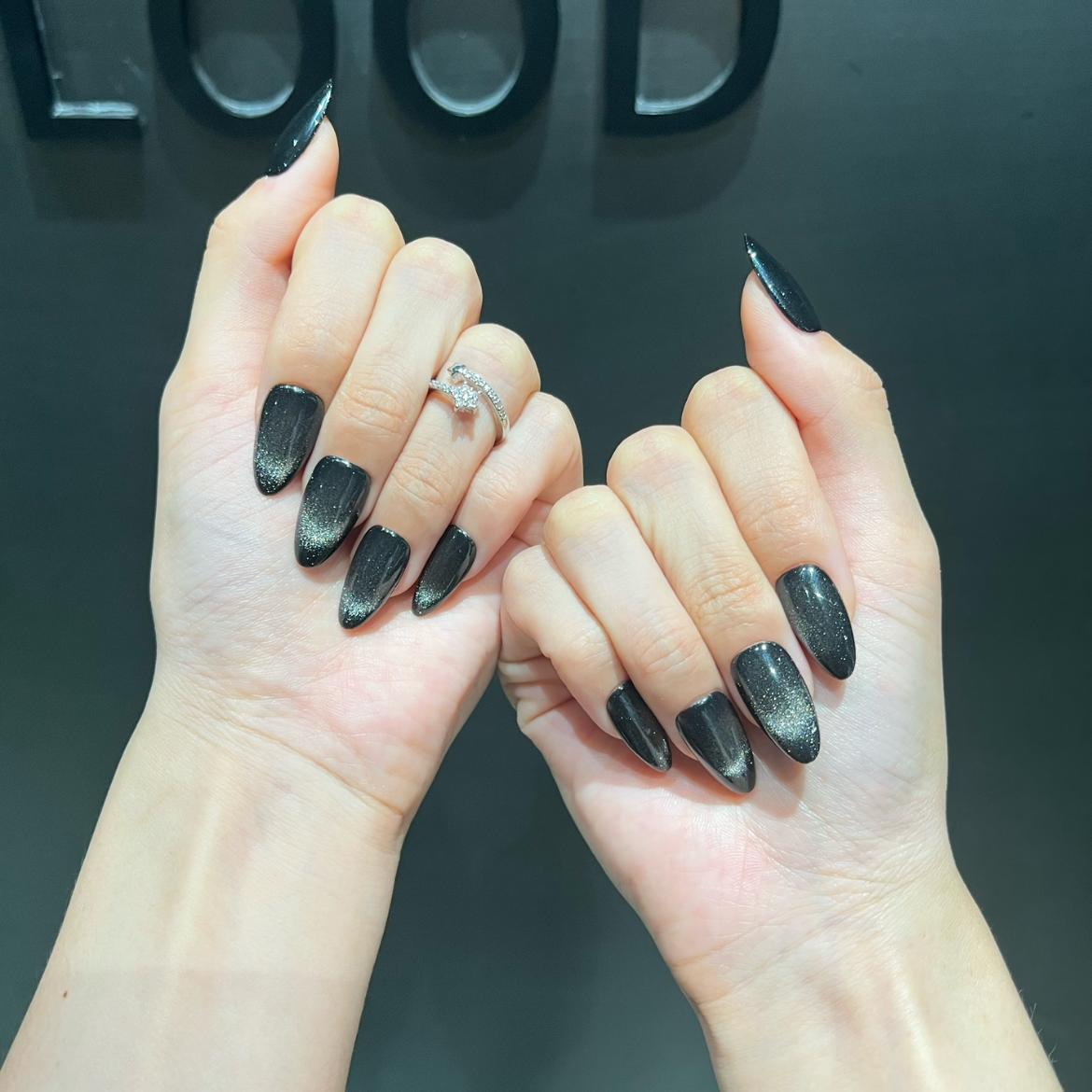 Nail Clearance Acrylic Handmade Reusable Press On Nails Black Collection Daily