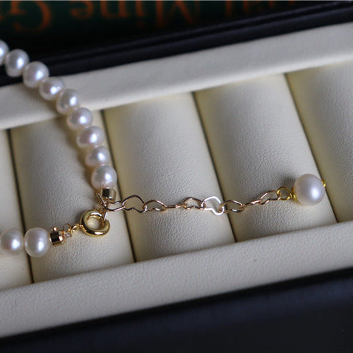 401-Minimalist Vintage Stackable Freshwater Pearl Bracelet Vacations Gift For Her