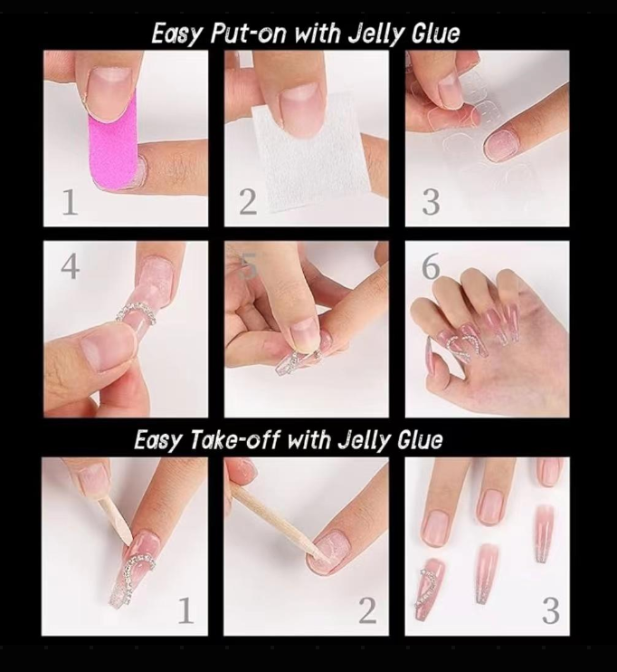 Lulou Sweet Bow French Elegant long square False Nails Pink & White 10PCS REUSABLE Handmade Acrylic Press On Nails Cute Design Trend 2025