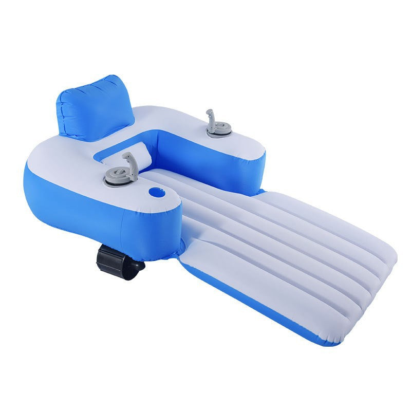 Lulou Electric Pool Float with Dual Motors & 360° Spin, Motorized Inflatable Lounger Raft for Adults Teens Kids, Rechargeable Battery, Fun Pool Party Accessories for Swimming Pools