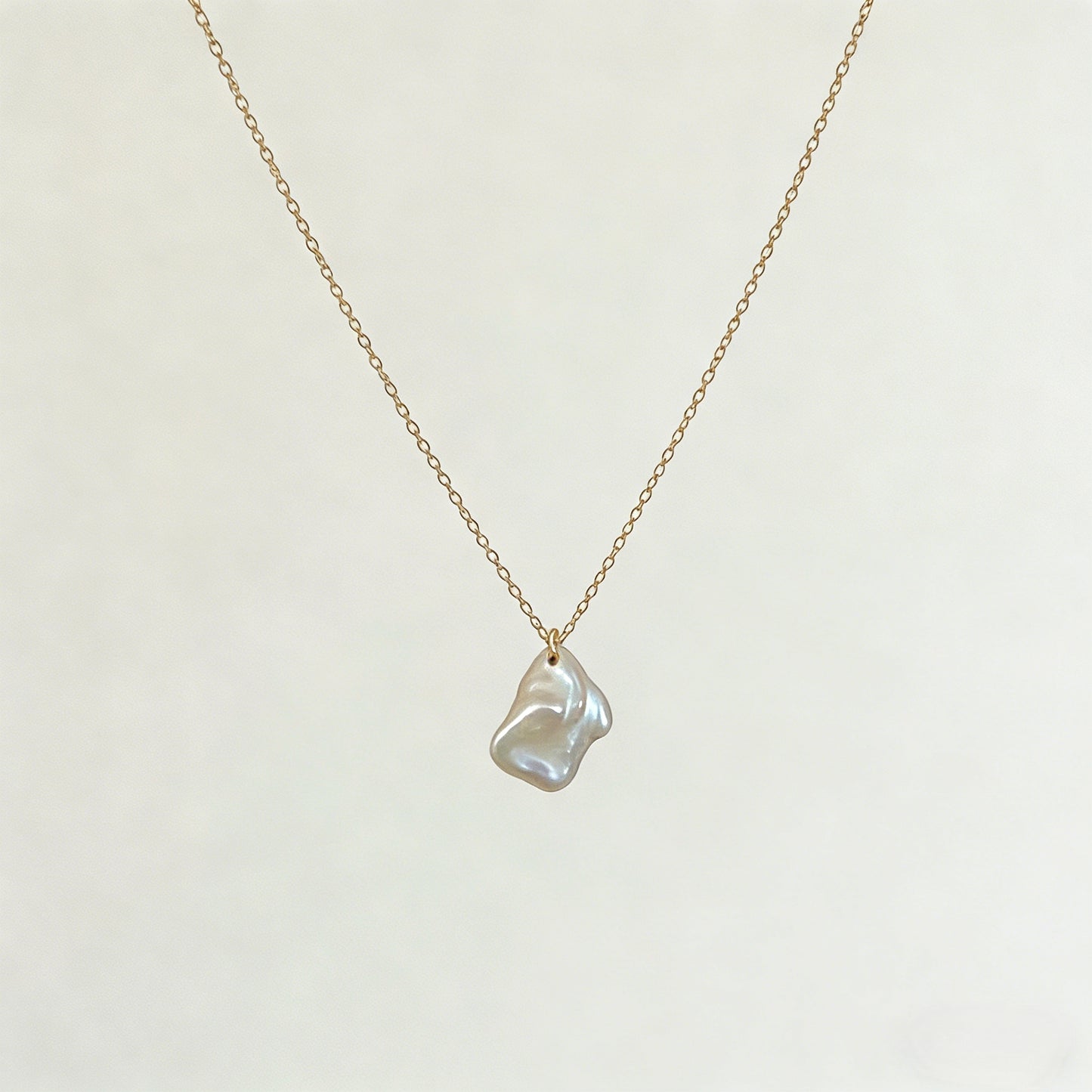 Lulou エーテルバロックパールペンダントスネークチェーンネックレス
