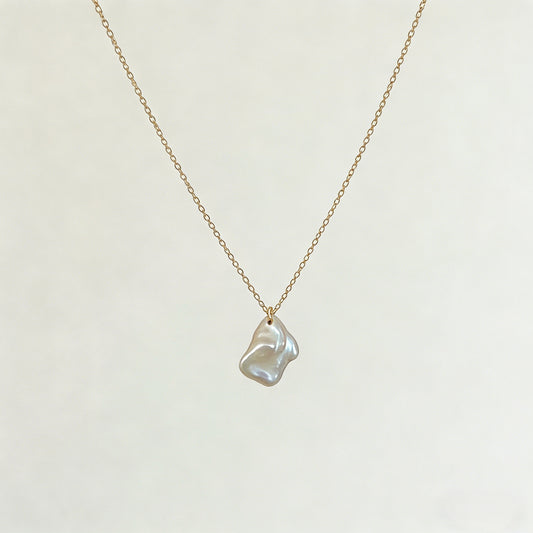 Lulou エーテルバロックパールペンダントスネークチェーンネックレス