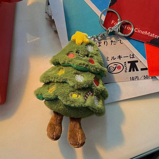 151-Enchanted Evergreen Christmas Tree Plush Keychain Vacations Gift For Her