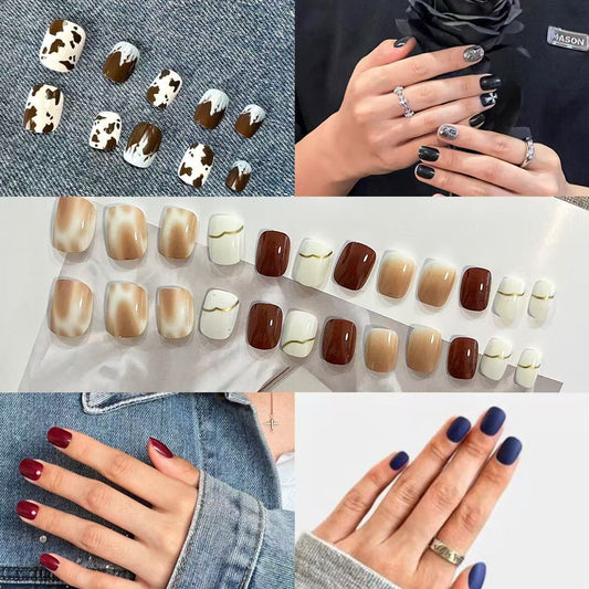 Nail Clearance Short Press on False Nails 24PCS