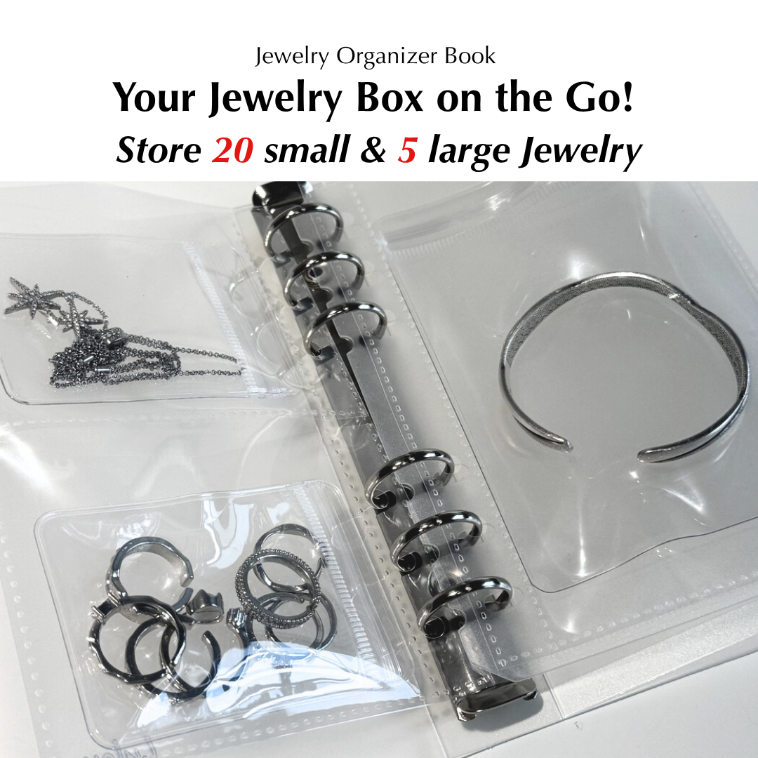 Lulou Multi-Use Storage Book for Press-On Nails, Jewelry, Photos & Cards, Portable A6 Organizer Binder with Pages, Travel-Friendly Design Fits in Handbag , 3 Styles Optional with Gift Accessories Included