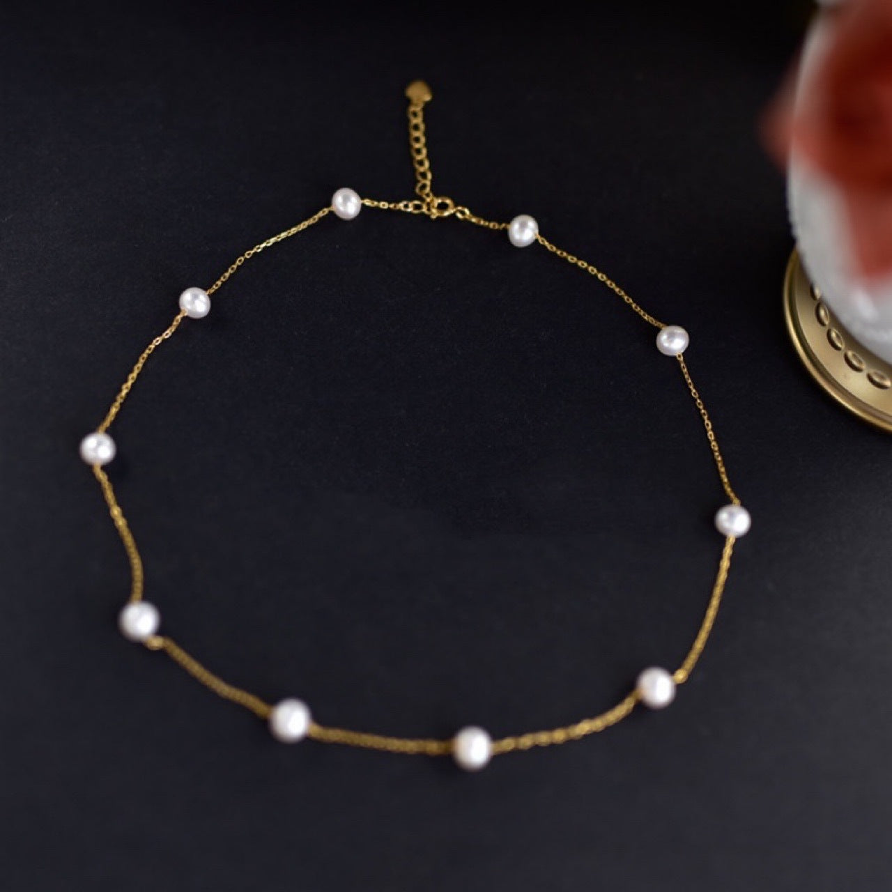 400-Natural Freshwater Starry Pearl Necklace – Short Luxe & Chic Statement Choker