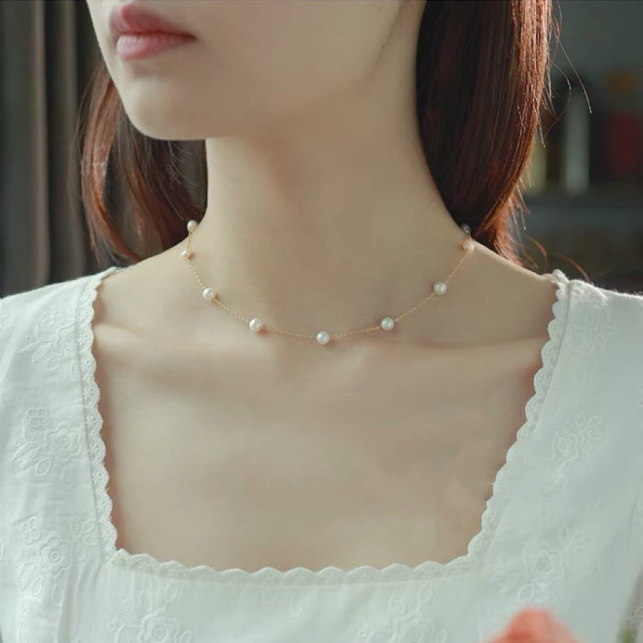 400-Natural Freshwater Starry Pearl Necklace – Short Luxe & Chic Statement Choker