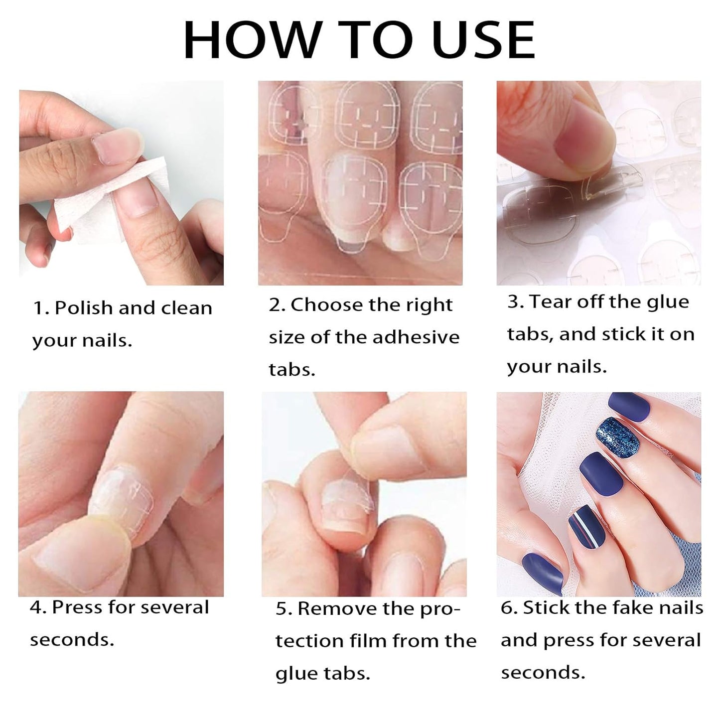 Lulou Double-sided Nail Jelly Sticker Super Sticky Press On Nail Glue