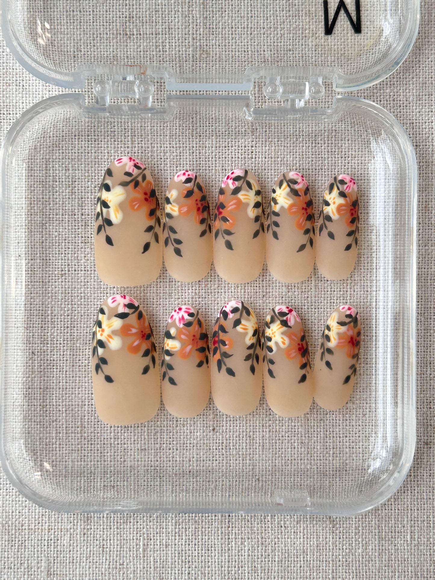 M Size Clearance Press On Nails Mixed Styles Handmade Acrylic Reusable 10 pcs False Nails Daily Vacation Party Dating Wedding Holiday Gift