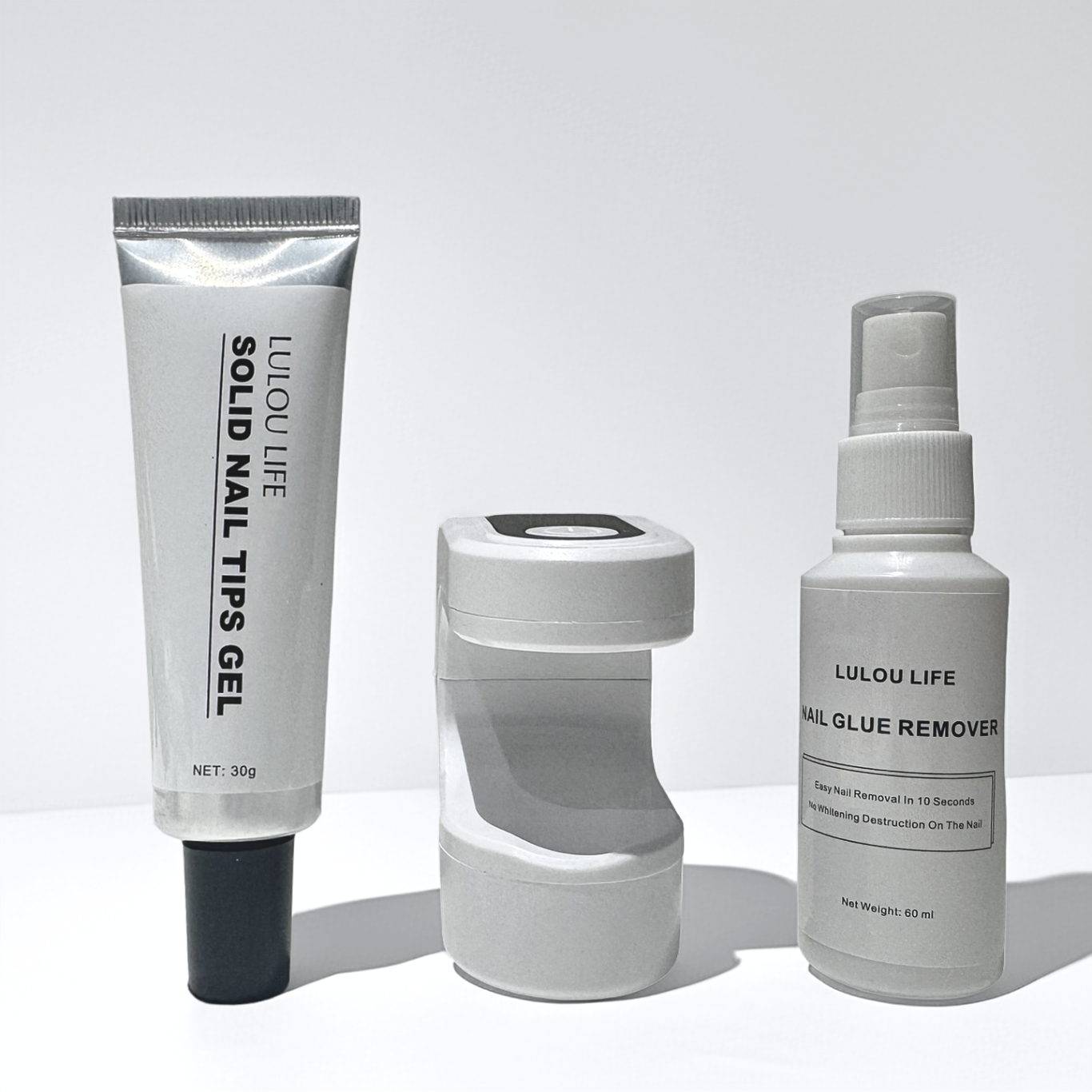 Lulou Magic Solid Nail Glue Kit 3-In-1 Nail Art Kits-DIY Tools Vacations Gift For Her Includes Multiple Free Gifts