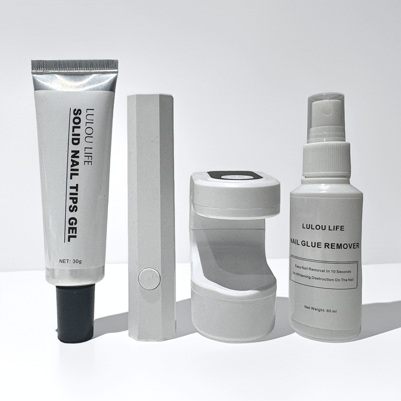 Lulou Red Luxe Gloss Long Square Press On Nails Glossy Solid Tone Handmade Acrylic 10PCS Christmas Winter Holiday Trend 2025