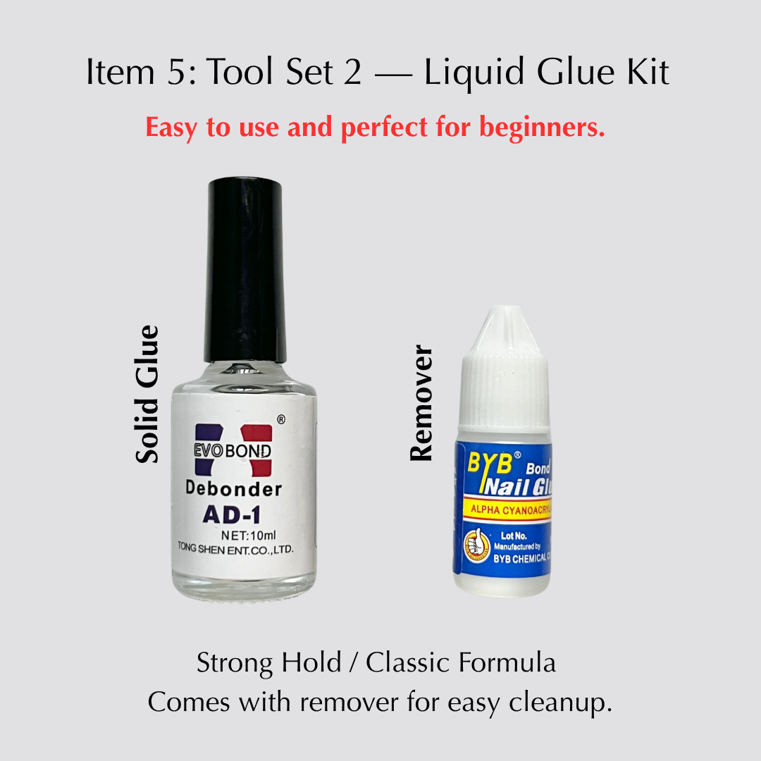 Lulou 7-in-1 French Tip Nail Starter Kit with 3W UV Lamp - Choose from 6 Nude & Pink Styles Includes Solid Gel Glue & Remover Complete DIY Nail Art Tools for Beginners Perfect Girls Gift Set