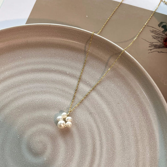 ルロウ ウィムジカル エレベーテッド 淡水パール 猫の足跡 アクセント 華奢なチェーン ラグジュアリー トレンディ ネックレス
