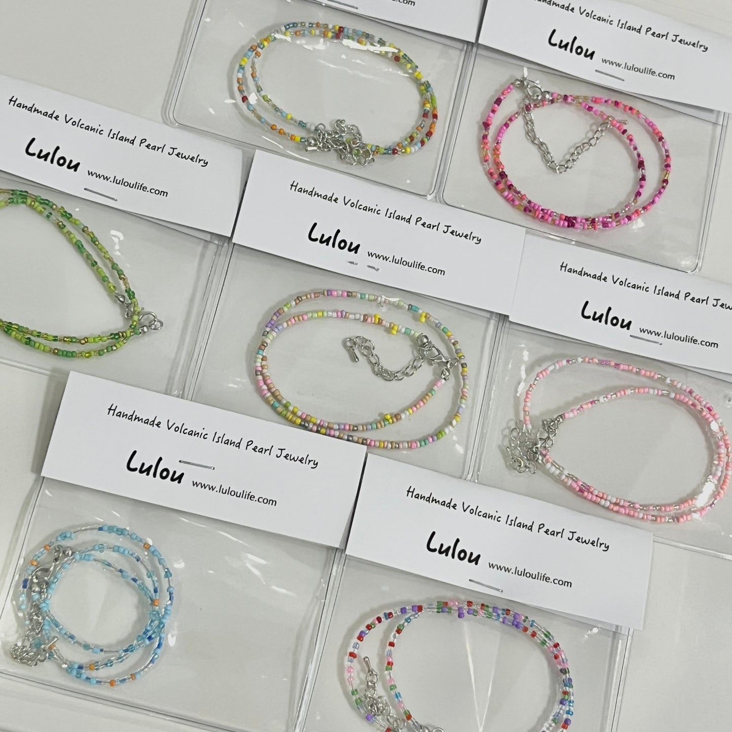 370-Macaron Candy-Colored Beaded Necklace Perfect for Gifting Friends