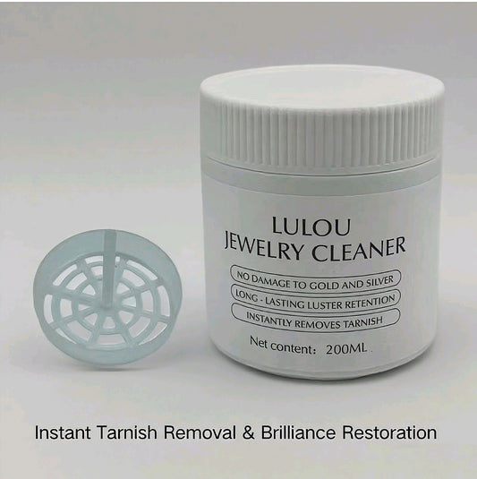 Lulou Pro Premium Jewelry Cleaner 200ML with Built-in Dip Basket Metal Safe Tarnish Remover for Gold Silver Platinum & More Instant Tarnish Removal Brilliance Restoration Gift The Perfect Jewelry Care Gift